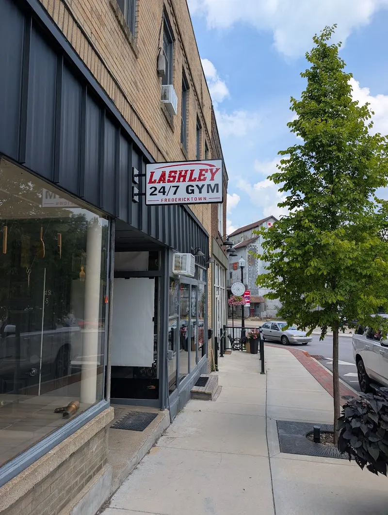 The Lashley 24/7 Gym sign on North Main Street, Fredericktown